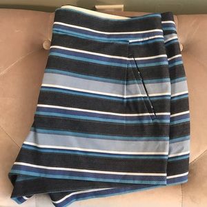J. Crew Textured-stripe shorts size 10